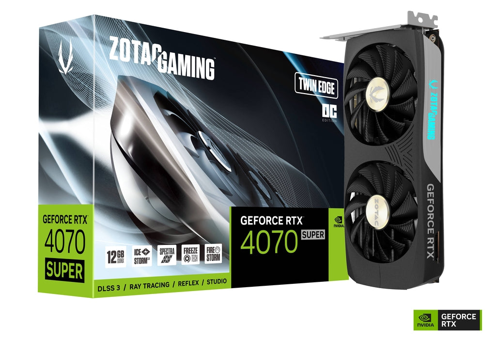 ZOTAC Graphic Card RTX 4070 SUPER Twin Edge OC 12GB GDDR6X ZOTAC Graphic Card RTX 4070 SUPER Twin Edge OC 12GB GDDR6X